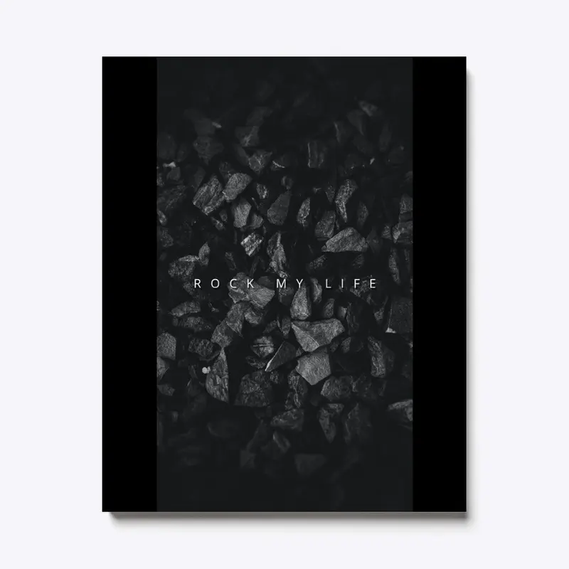 ROCK MY LIFE BLACK WALLART CANVAS